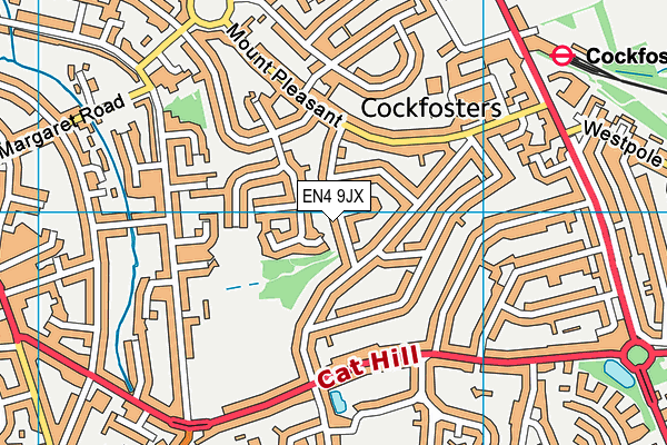 EN4 9JX map - OS VectorMap District (Ordnance Survey) EN4 9JX map - OS VectorMap District (Ordnance Survey)