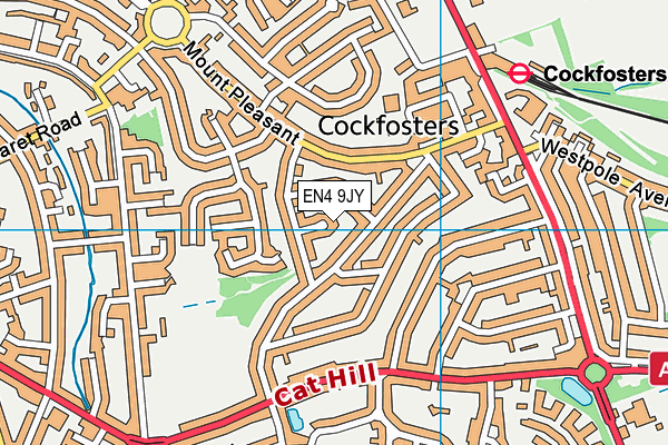 EN4 9JY map - OS VectorMap District (Ordnance Survey) EN4 9JY map - OS VectorMap District (Ordnance Survey)