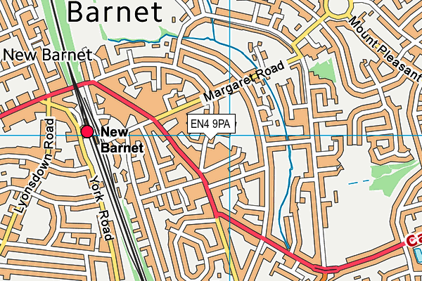 EN4 9PA map - OS VectorMap District (Ordnance Survey)