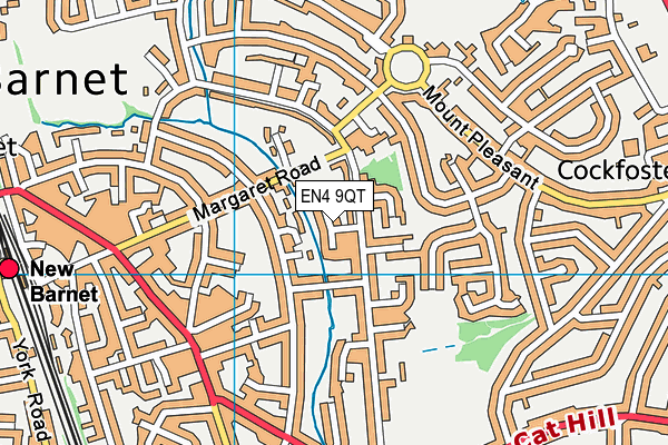 EN4 9QT map - OS VectorMap District (Ordnance Survey) EN4 9QT map - OS VectorMap District (Ordnance Survey)