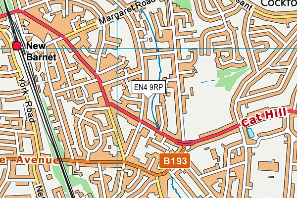 EN4 9RP map - OS VectorMap District (Ordnance Survey) EN4 9RP map - OS VectorMap District (Ordnance Survey)