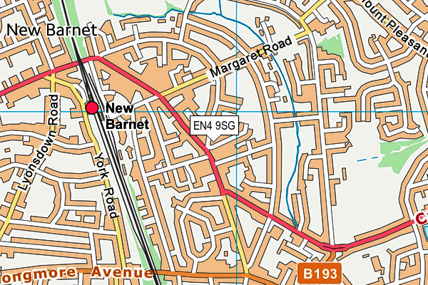 EN4 9SG map - OS VectorMap District (Ordnance Survey) EN4 9SG map - OS VectorMap District (Ordnance Survey)
