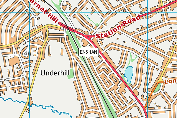 EN5 1AN map - OS VectorMap District (Ordnance Survey) EN5 1AN map - OS VectorMap District (Ordnance Survey)