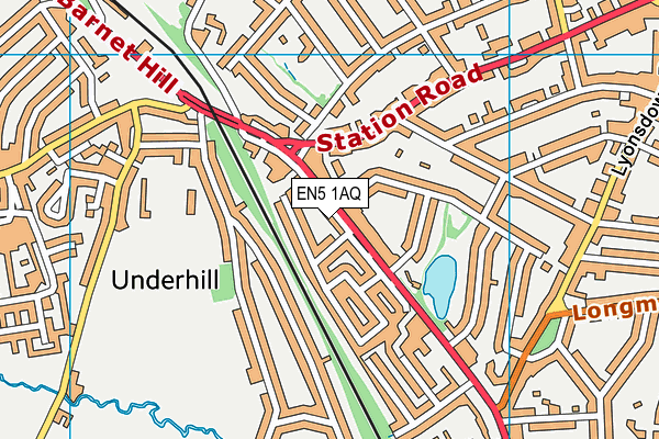 EN5 1AQ map - OS VectorMap District (Ordnance Survey) EN5 1AQ map - OS VectorMap District (Ordnance Survey)