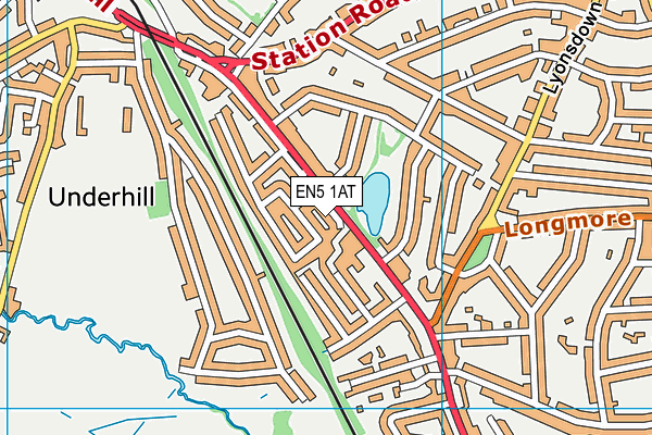 EN5 1AT map - OS VectorMap District (Ordnance Survey)