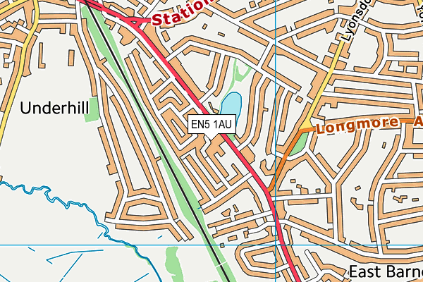 EN5 1AU map - OS VectorMap District (Ordnance Survey) EN5 1AU map - OS VectorMap District (Ordnance Survey)