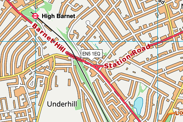 EN5 1EQ map - OS VectorMap District (Ordnance Survey) EN5 1EQ map - OS VectorMap District (Ordnance Survey)