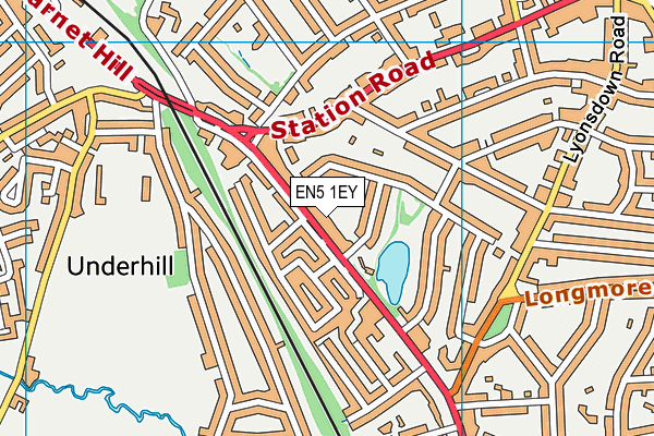 EN5 1EY map - OS VectorMap District (Ordnance Survey)