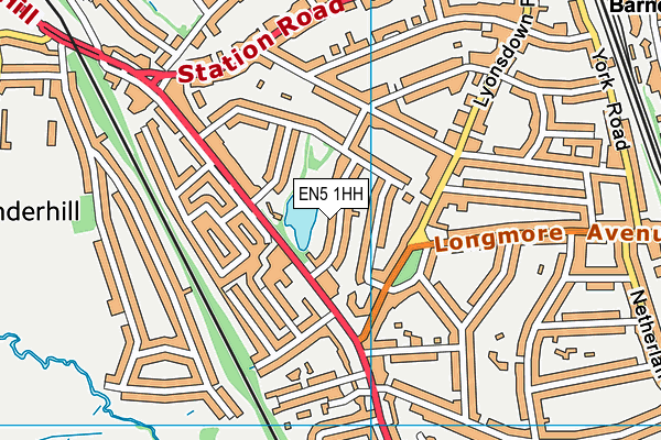 EN5 1HH map - OS VectorMap District (Ordnance Survey) EN5 1HH map - OS VectorMap District (Ordnance Survey)