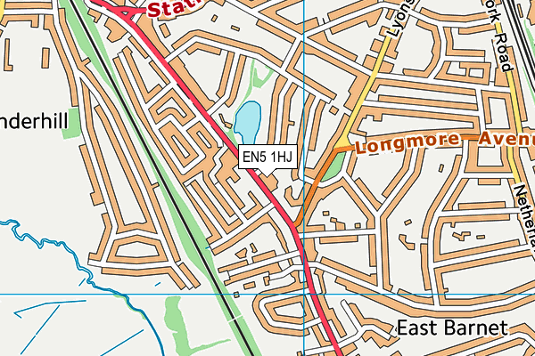 EN5 1HJ map - OS VectorMap District (Ordnance Survey) EN5 1HJ map - OS VectorMap District (Ordnance Survey)