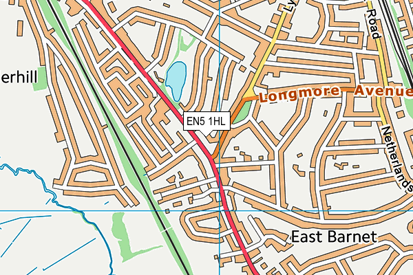 EN5 1HL map - OS VectorMap District (Ordnance Survey) EN5 1HL map - OS VectorMap District (Ordnance Survey)