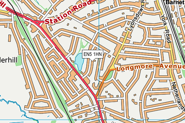 EN5 1HN map - OS VectorMap District (Ordnance Survey) EN5 1HN map - OS VectorMap District (Ordnance Survey)