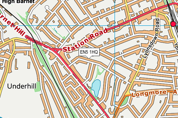 EN5 1HQ map - OS VectorMap District (Ordnance Survey) EN5 1HQ map - OS VectorMap District (Ordnance Survey)