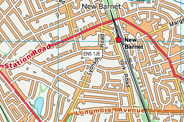 EN5 1JE map - OS VectorMap District (Ordnance Survey) EN5 1JE map - OS VectorMap District (Ordnance Survey)