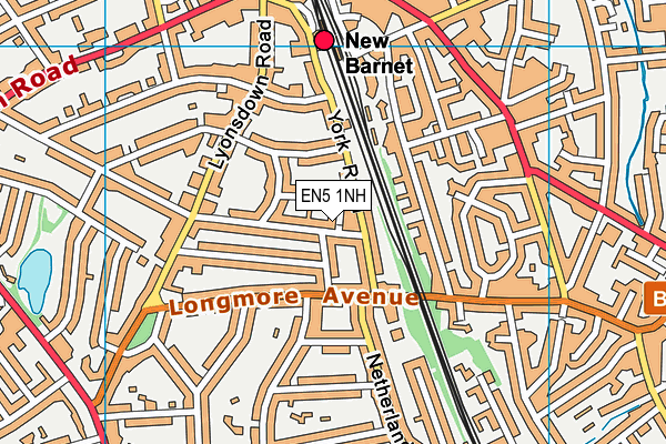 EN5 1NH map - OS VectorMap District (Ordnance Survey) EN5 1NH map - OS VectorMap District (Ordnance Survey)
