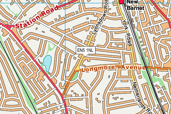 EN5 1NL map - OS VectorMap District (Ordnance Survey)