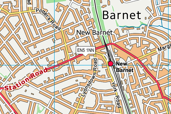 EN5 1NN map - OS VectorMap District (Ordnance Survey) EN5 1NN map - OS VectorMap District (Ordnance Survey)