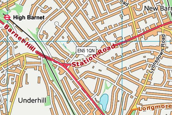 EN5 1QN map - OS VectorMap District (Ordnance Survey) EN5 1QN map - OS VectorMap District (Ordnance Survey)