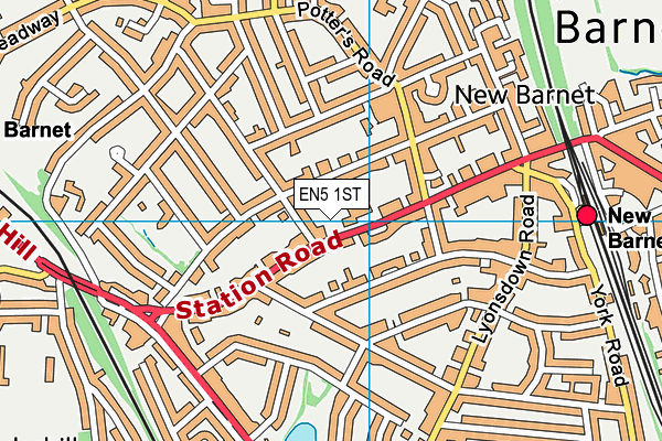 EN5 1ST map - OS VectorMap District (Ordnance Survey) EN5 1ST map - OS VectorMap District (Ordnance Survey)