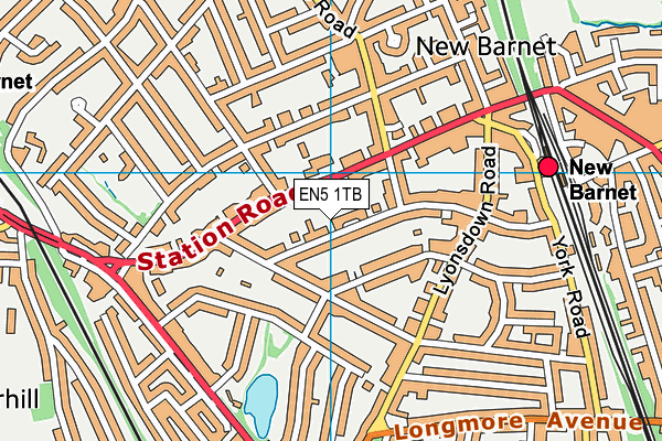 EN5 1TB map - OS VectorMap District (Ordnance Survey) EN5 1TB map - OS VectorMap District (Ordnance Survey)
