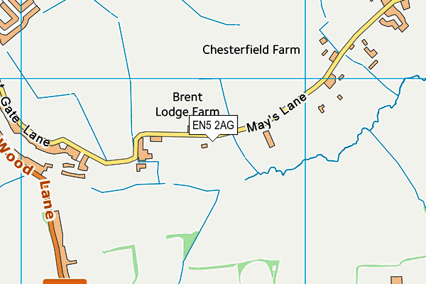 EN5 2AG map - OS VectorMap District (Ordnance Survey) EN5 2AG map - OS VectorMap District (Ordnance Survey)