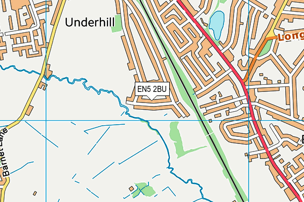 EN5 2BU map - OS VectorMap District (Ordnance Survey) EN5 2BU map - OS VectorMap District (Ordnance Survey)