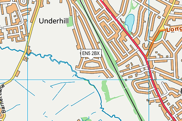 EN5 2BX map - OS VectorMap District (Ordnance Survey) EN5 2BX map - OS VectorMap District (Ordnance Survey)