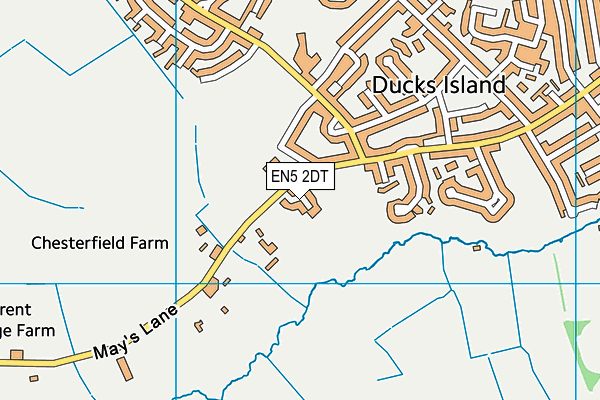 EN5 2DT map - OS VectorMap District (Ordnance Survey) EN5 2DT map - OS VectorMap District (Ordnance Survey)