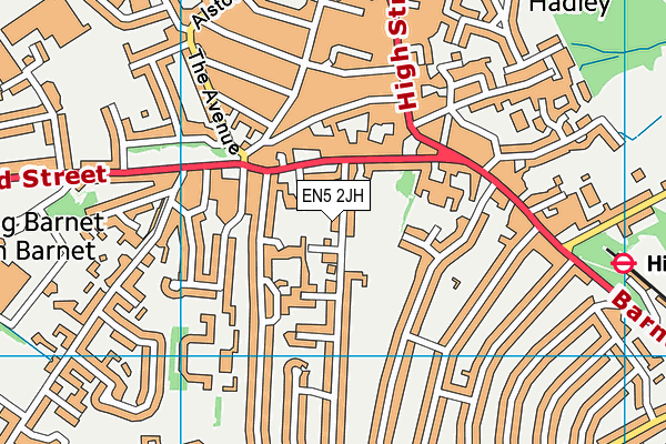 EN5 2JH map - OS VectorMap District (Ordnance Survey) EN5 2JH map - OS VectorMap District (Ordnance Survey)