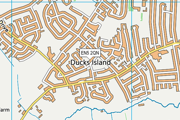 EN5 2QN map - OS VectorMap District (Ordnance Survey)