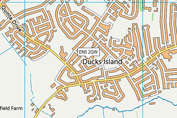 EN5 2QW map - OS VectorMap District (Ordnance Survey) EN5 2QW map - OS VectorMap District (Ordnance Survey)
