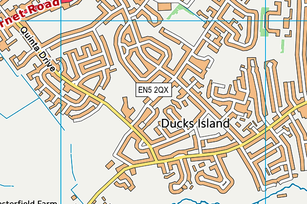 EN5 2QX map - OS VectorMap District (Ordnance Survey) EN5 2QX map - OS VectorMap District (Ordnance Survey)