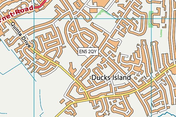 EN5 2QY map - OS VectorMap District (Ordnance Survey) EN5 2QY map - OS VectorMap District (Ordnance Survey)