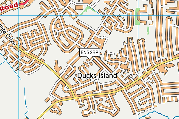 EN5 2RP map - OS VectorMap District (Ordnance Survey) EN5 2RP map - OS VectorMap District (Ordnance Survey)