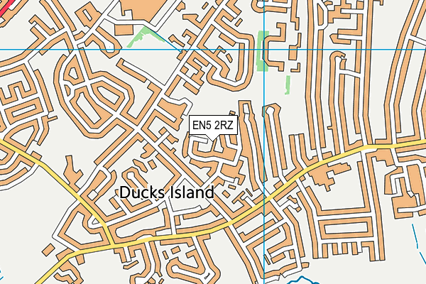 EN5 2RZ map - OS VectorMap District (Ordnance Survey) EN5 2RZ map - OS VectorMap District (Ordnance Survey)