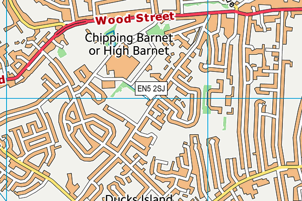 EN5 2SJ map - OS VectorMap District (Ordnance Survey) EN5 2SJ map - OS VectorMap District (Ordnance Survey)