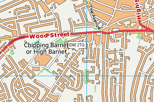 EN5 2TQ map - OS VectorMap District (Ordnance Survey) EN5 2TQ map - OS VectorMap District (Ordnance Survey)