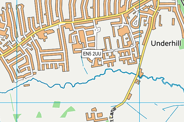 EN5 2UU map - OS VectorMap District (Ordnance Survey) EN5 2UU map - OS VectorMap District (Ordnance Survey)