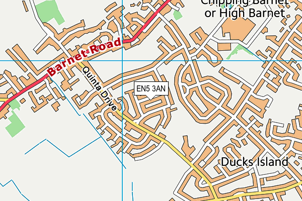 EN5 3AN map - OS VectorMap District (Ordnance Survey) EN5 3AN map - OS VectorMap District (Ordnance Survey)