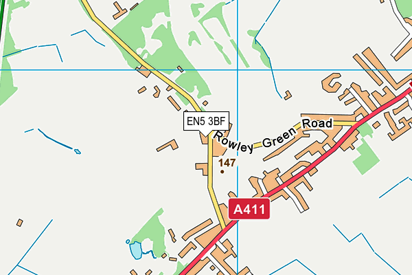 EN5 3BF map - OS VectorMap District (Ordnance Survey) EN5 3BF map - OS VectorMap District (Ordnance Survey)