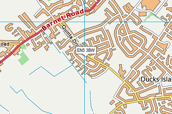 EN5 3BW map - OS VectorMap District (Ordnance Survey) EN5 3BW map - OS VectorMap District (Ordnance Survey)