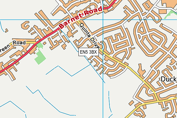 EN5 3BX map - OS VectorMap District (Ordnance Survey) EN5 3BX map - OS VectorMap District (Ordnance Survey)