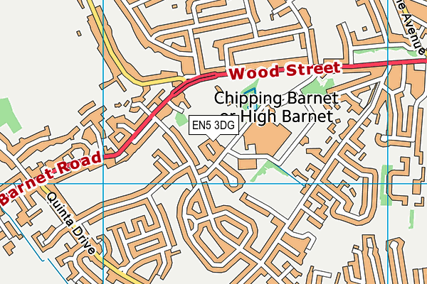 EN5 3DG map - OS VectorMap District (Ordnance Survey) EN5 3DG map - OS VectorMap District (Ordnance Survey)