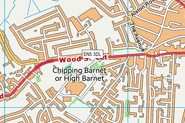 EN5 3DL map - OS VectorMap District (Ordnance Survey) EN5 3DL map - OS VectorMap District (Ordnance Survey)