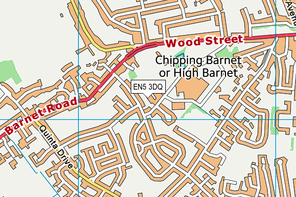 EN5 3DQ map - OS VectorMap District (Ordnance Survey) EN5 3DQ map - OS VectorMap District (Ordnance Survey)