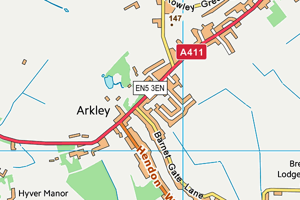 EN5 3EN map - OS VectorMap District (Ordnance Survey) EN5 3EN map - OS VectorMap District (Ordnance Survey)