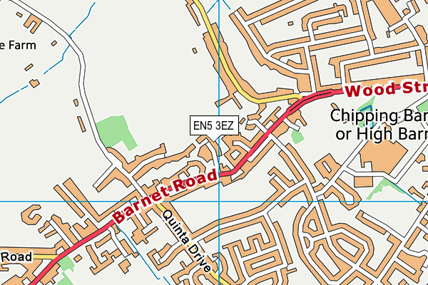 EN5 3EZ map - OS VectorMap District (Ordnance Survey) EN5 3EZ map - OS VectorMap District (Ordnance Survey)