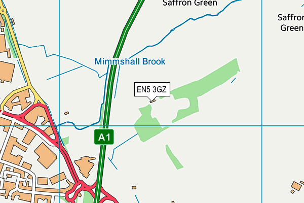 EN5 3GZ map - OS VectorMap District (Ordnance Survey) EN5 3GZ map - OS VectorMap District (Ordnance Survey)