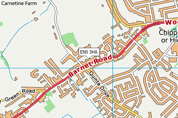EN5 3HA map - OS VectorMap District (Ordnance Survey) EN5 3HA map - OS VectorMap District (Ordnance Survey)