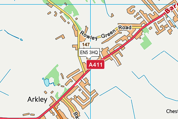 EN5 3HQ map - OS VectorMap District (Ordnance Survey) EN5 3HQ map - OS VectorMap District (Ordnance Survey)